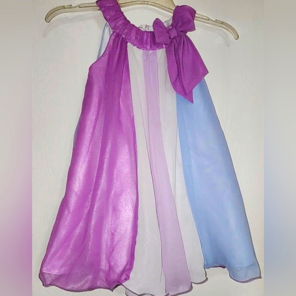 Bonnie Jean Girls Chiffon Layered Sleeveless Dress Size 6